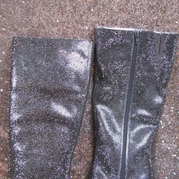 INC sparkly knee high boots 7.5 - Picture 5 of 11